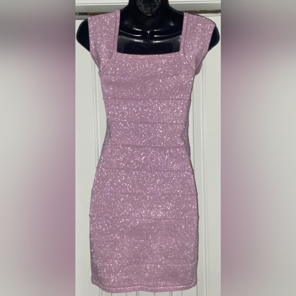 Forever 21 Shimmering/Sparkling Pink Dress Size S - Picture 4 of 5